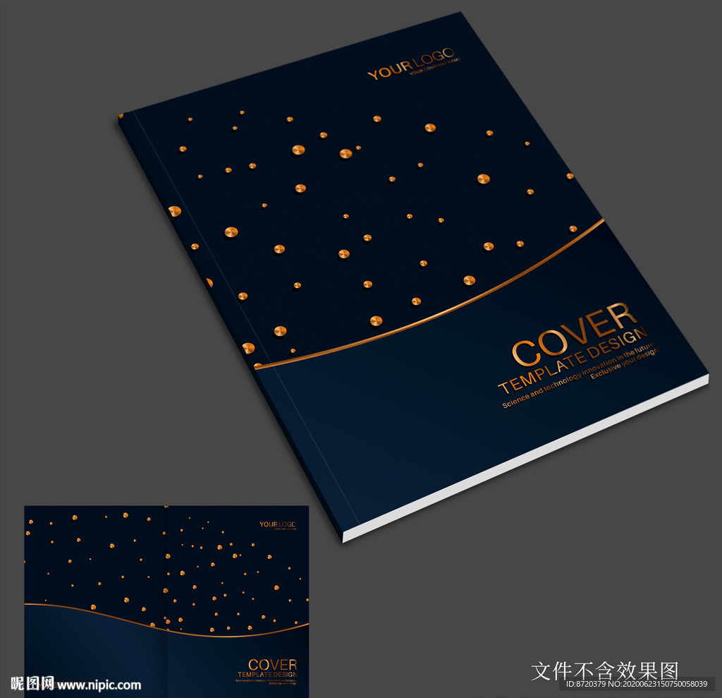 高档画册封面 金色封面