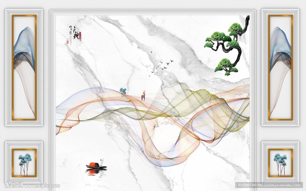 爵士白热卖框画 TIF分层