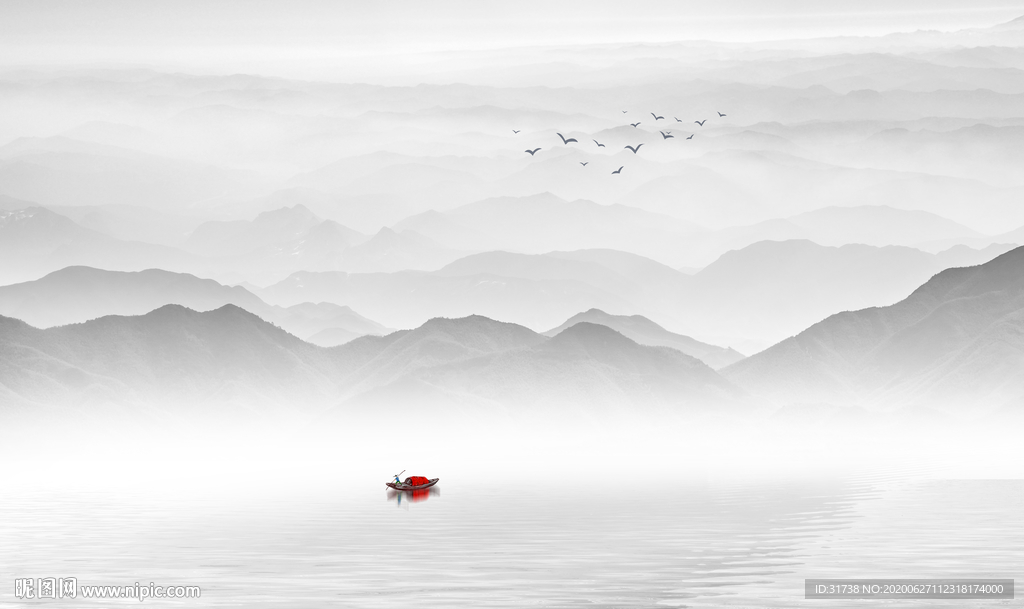 山水画 水墨山水画 意境山水画