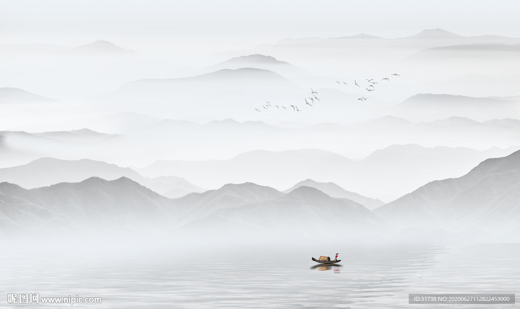 山水画 水墨山水画 意境山水画