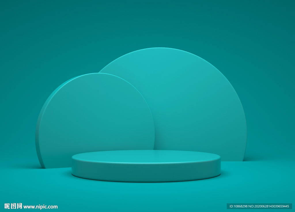 复古蓝色立体几何背景产品展台