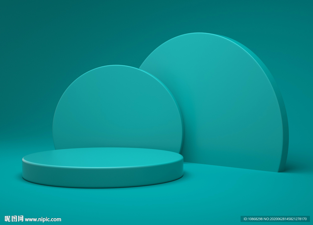 蓝色复古立体几何背景产品展台