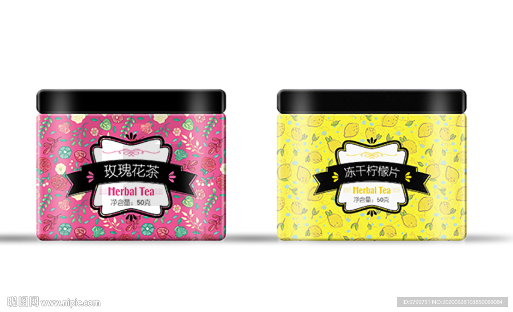 花茶-玫瑰花茶 冻干柠檬片