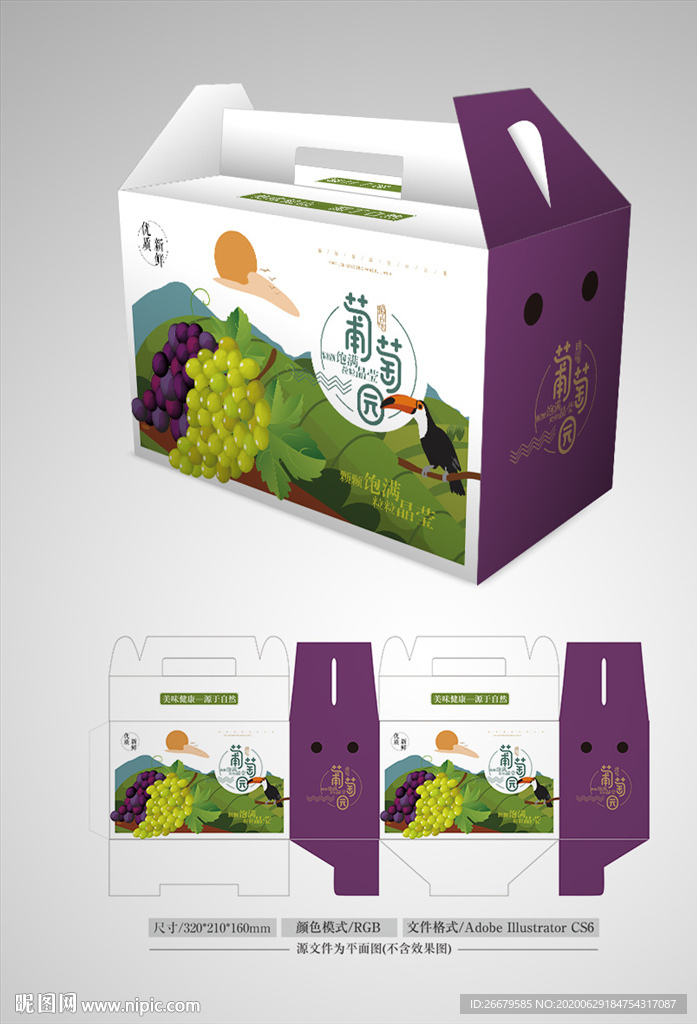 葡萄包装设计 平面图