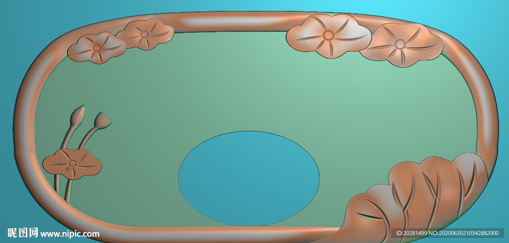 荷花茶盘  荷叶茶盘