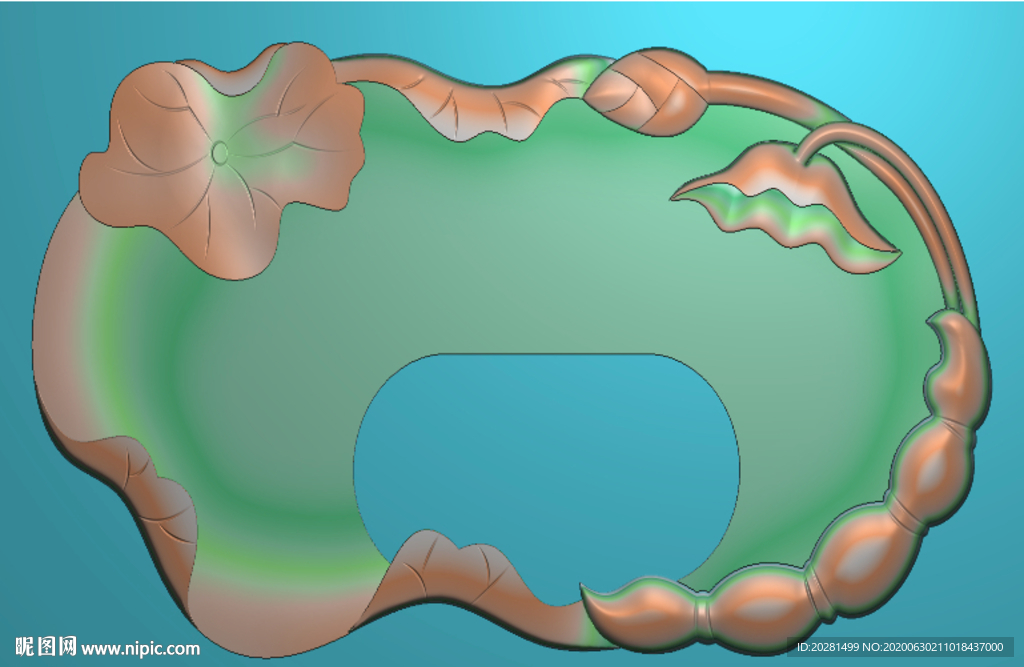 荷花茶盘  荷叶茶盘