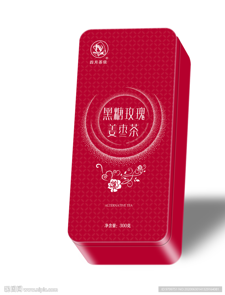 黑糖玫瑰姜枣茶-罐装包装设计