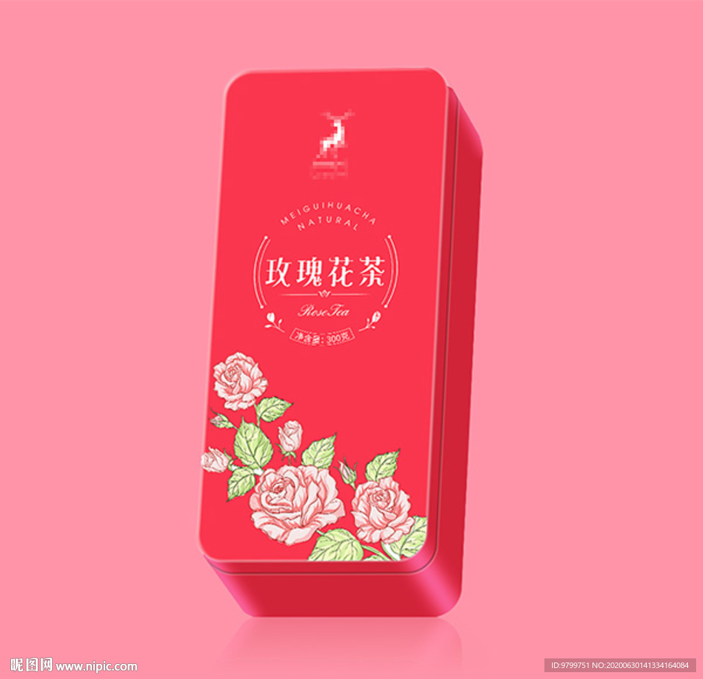 玫瑰花茶-罐装包装设计