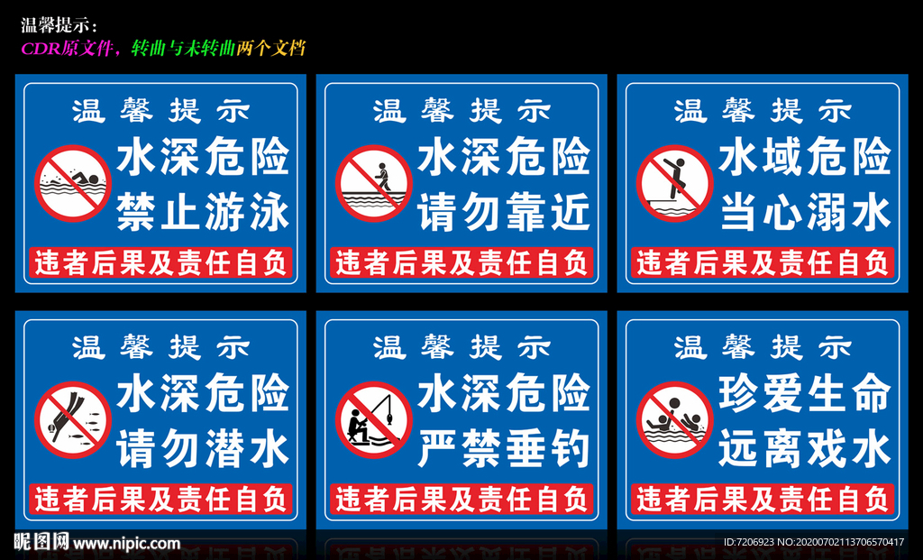 水深危险，禁止游泳