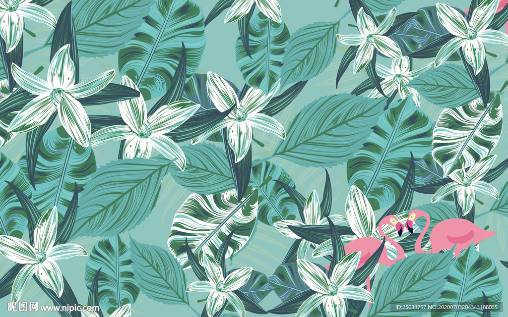 ins风小清新绿叶装饰画玄关屏