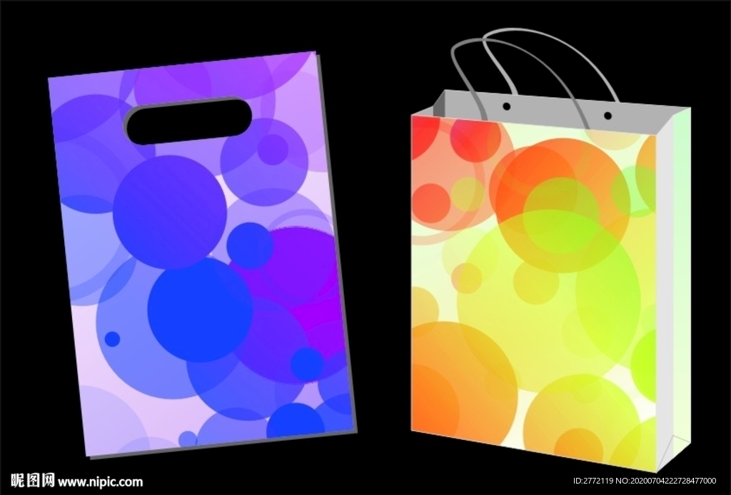 缤纷圆圈 手提袋
