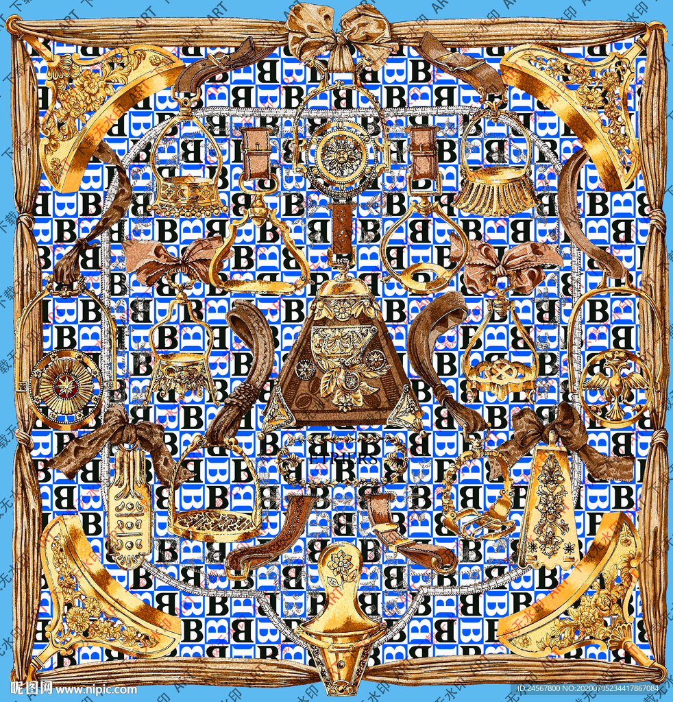 大牌 链条 方巾 大牌女装