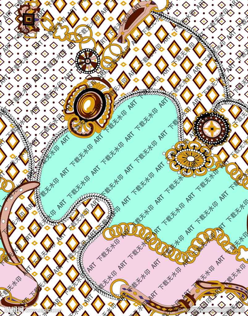 大牌 链条 方巾 大牌女装