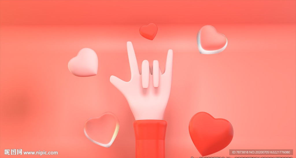 C4D手势模型3D手势模型