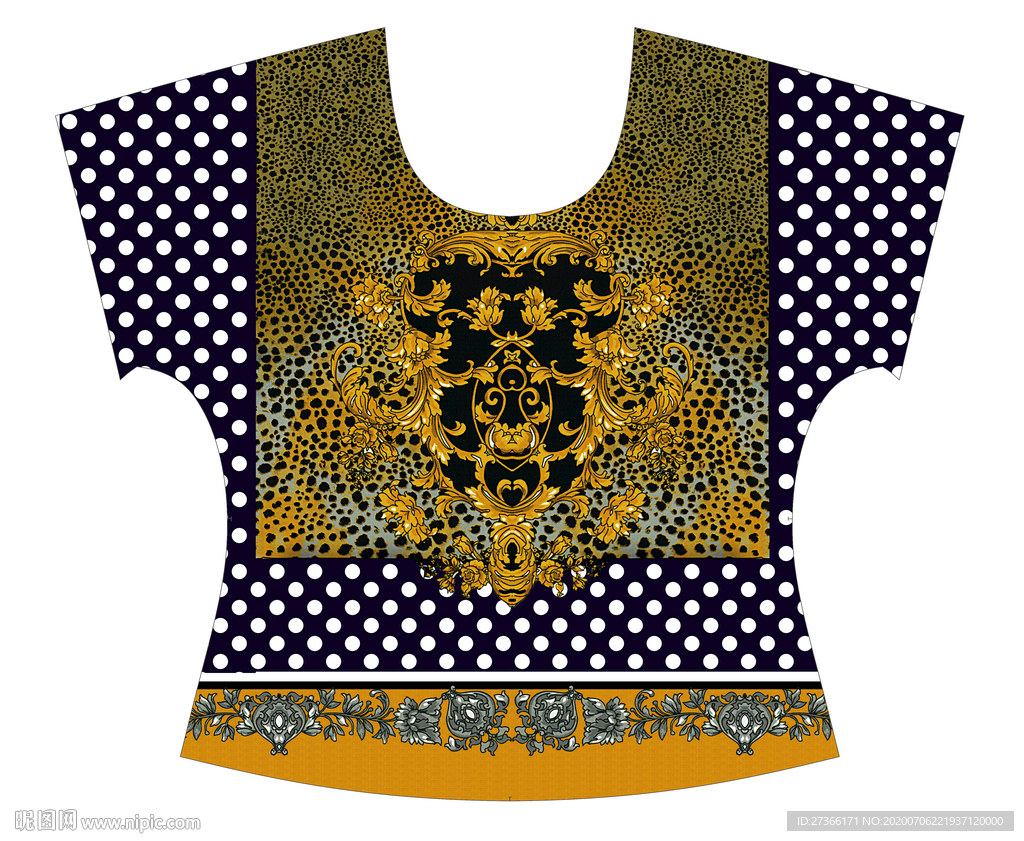 欧式豹纹圆点花