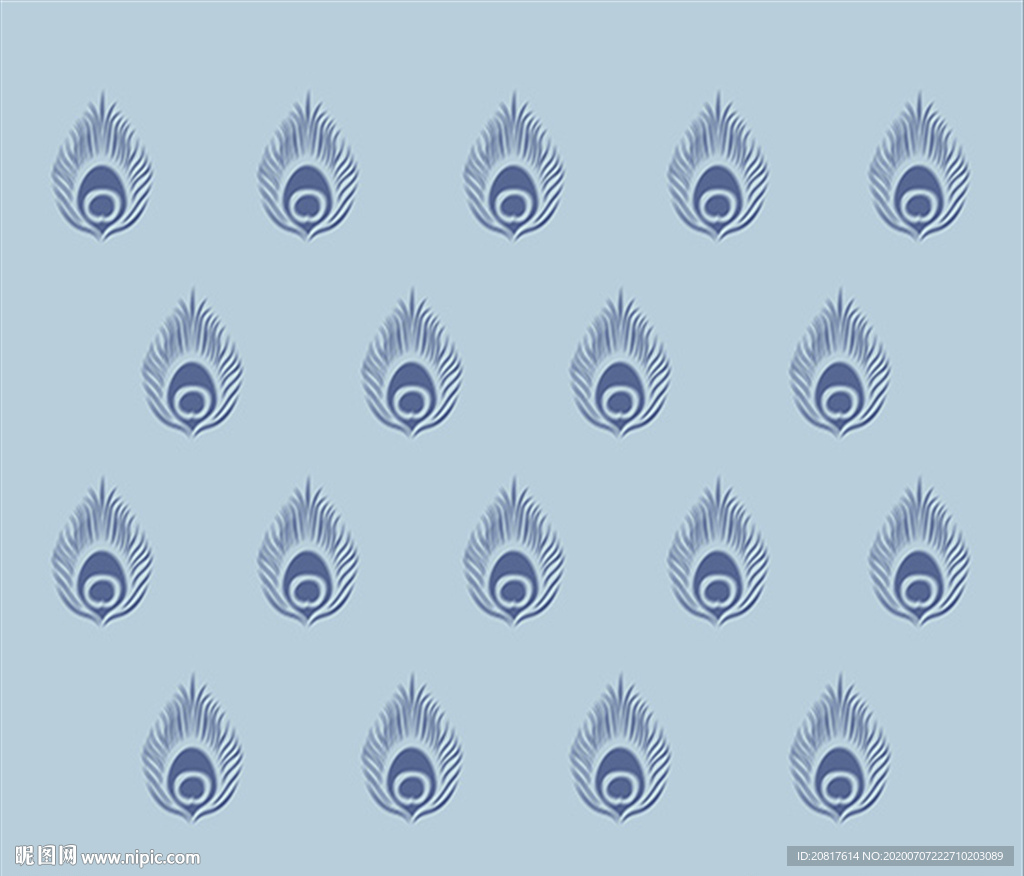 孔雀翎毛图案