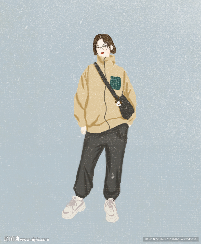 穿黄卫衣的女孩