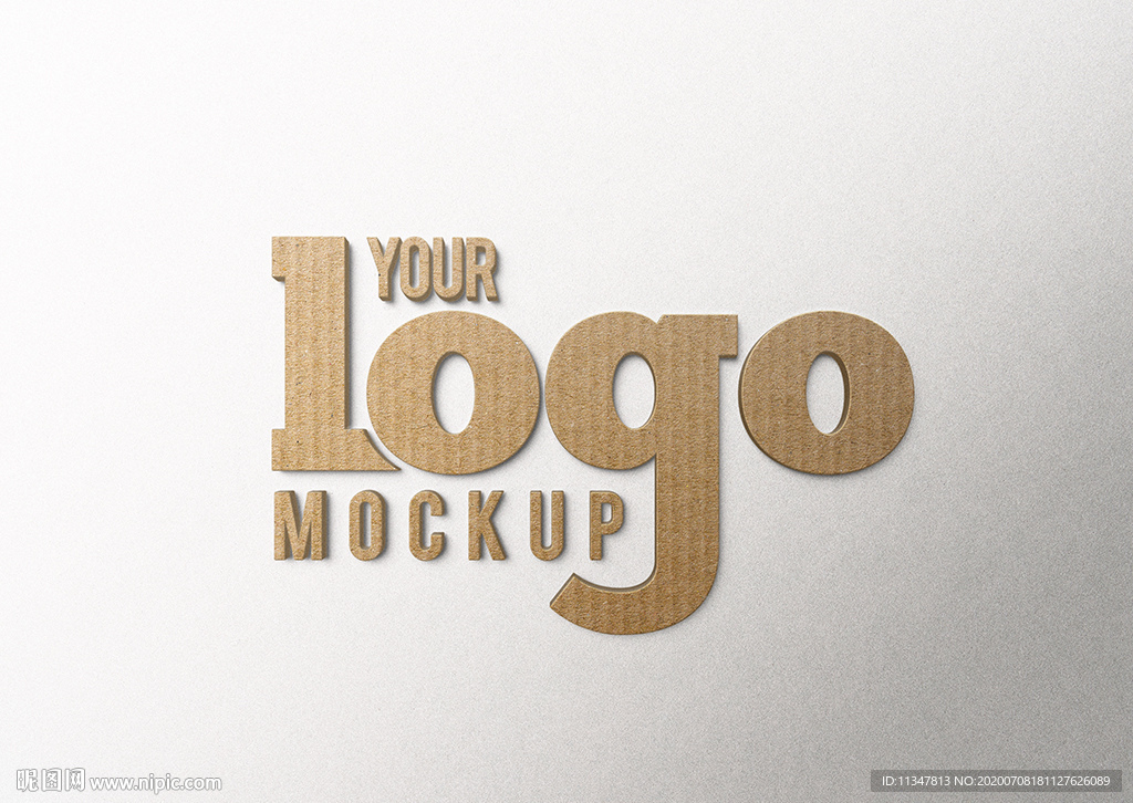 3D木质雕刻效果样机智能贴图