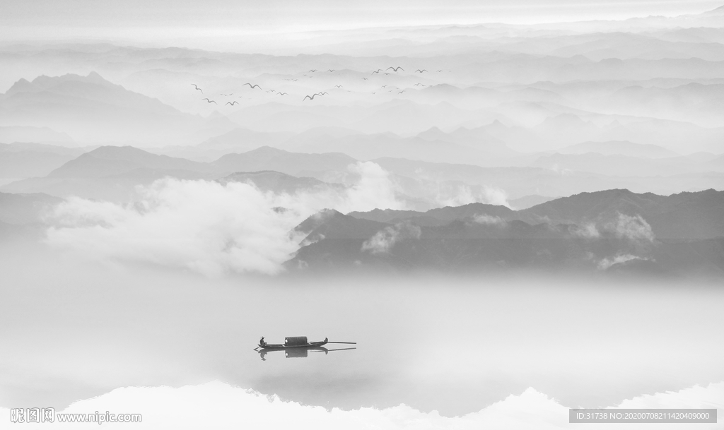 山水画 水墨山水画 意境山水画