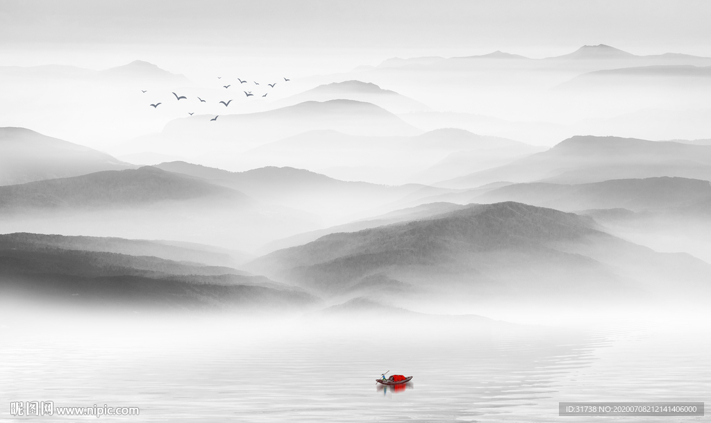 山水画 水墨山水画 意境山水画