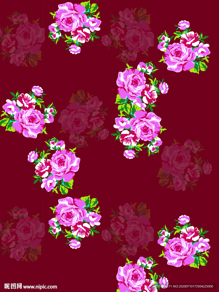 数码印花服装花型女装