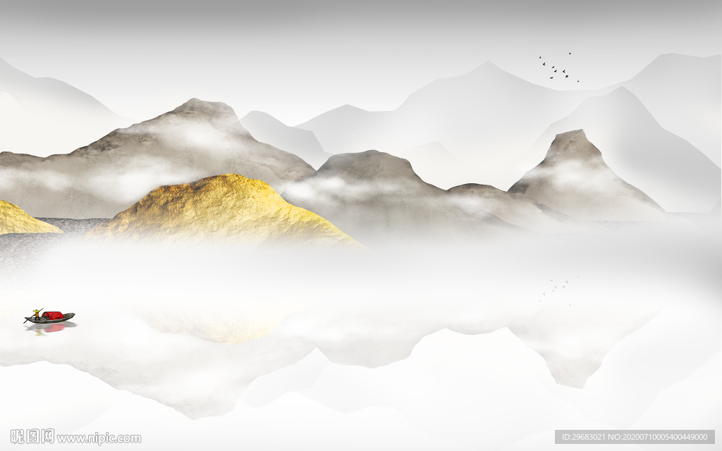 大气超高端山水画 tif分层