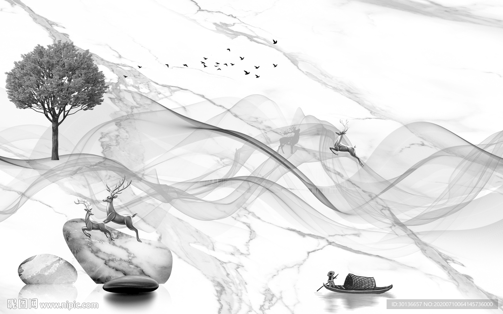 高清 大气装饰画 TIF分层