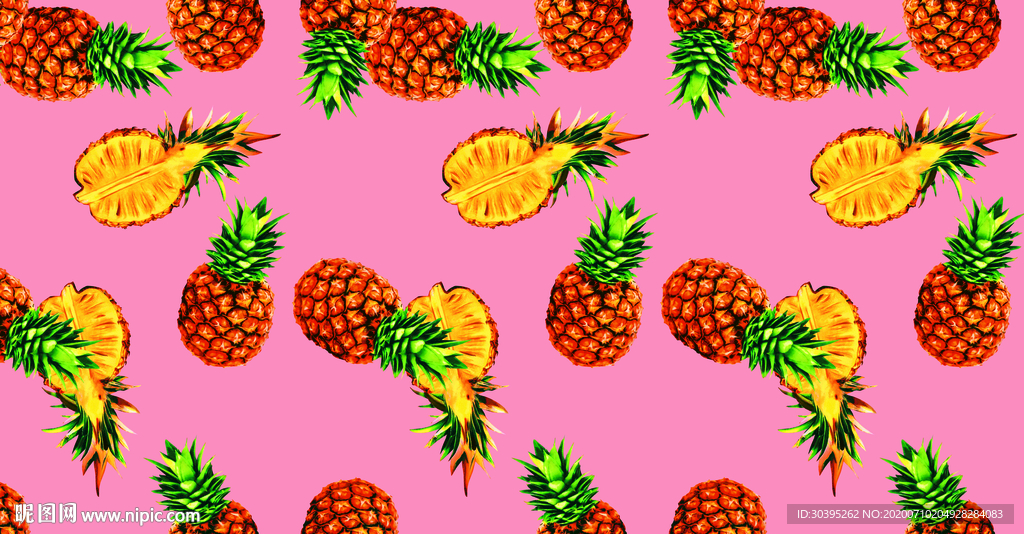 菠萝 数码 印花 爆款 大牌