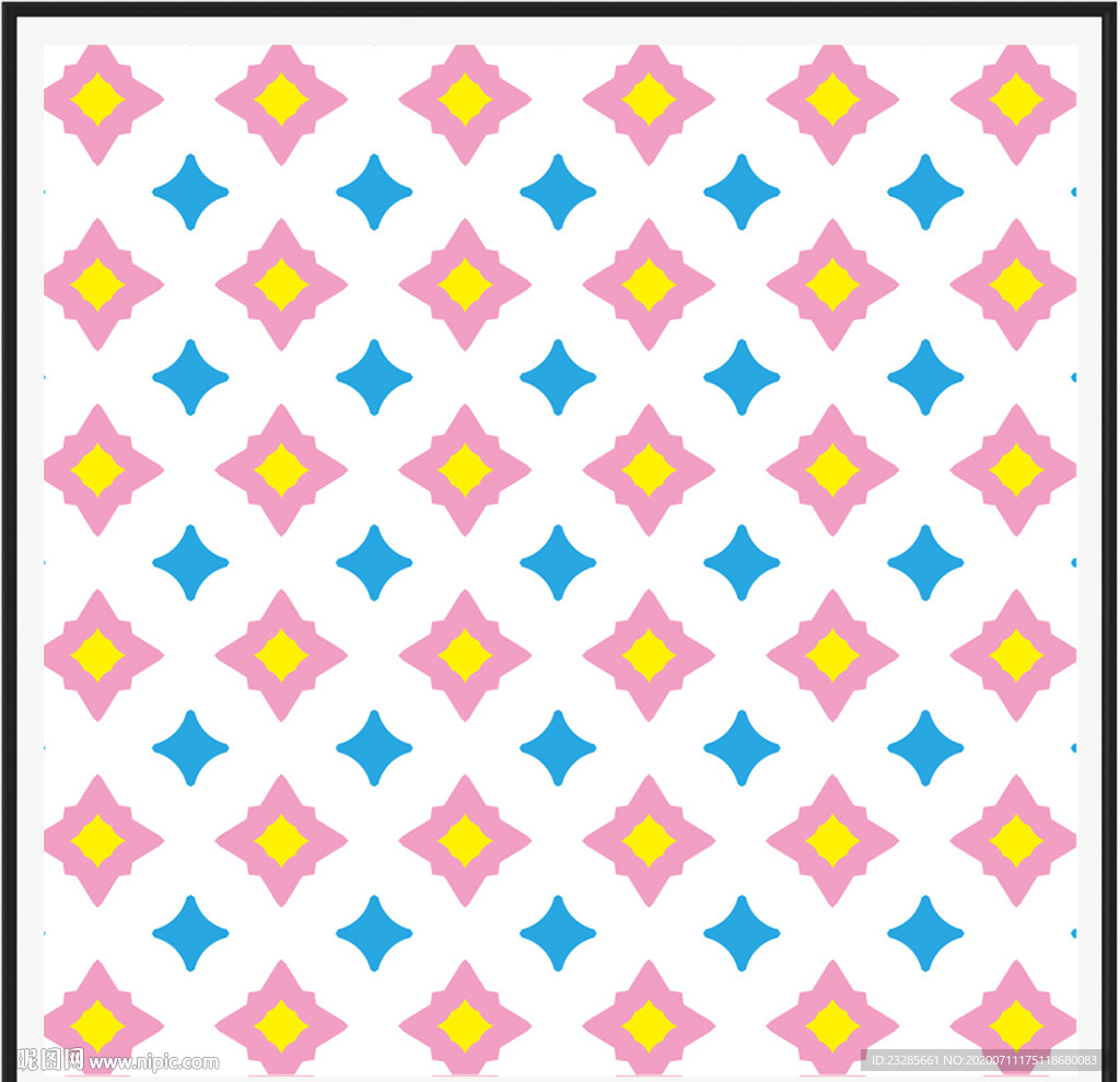 唯美浪漫星型花纹底纹背景素材