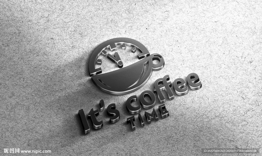 大气logo金属立体效果贴图样