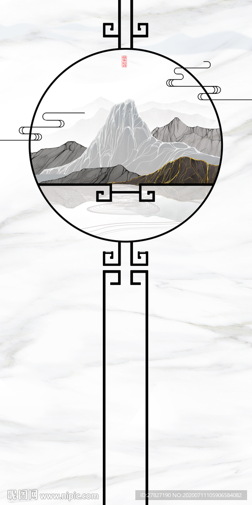 石纹玄关 爵士白玄关 玄关山水