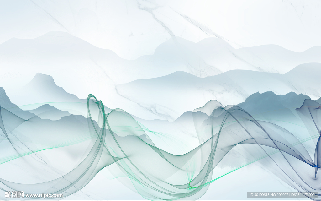 高档 爆款新山水画 TIF分层