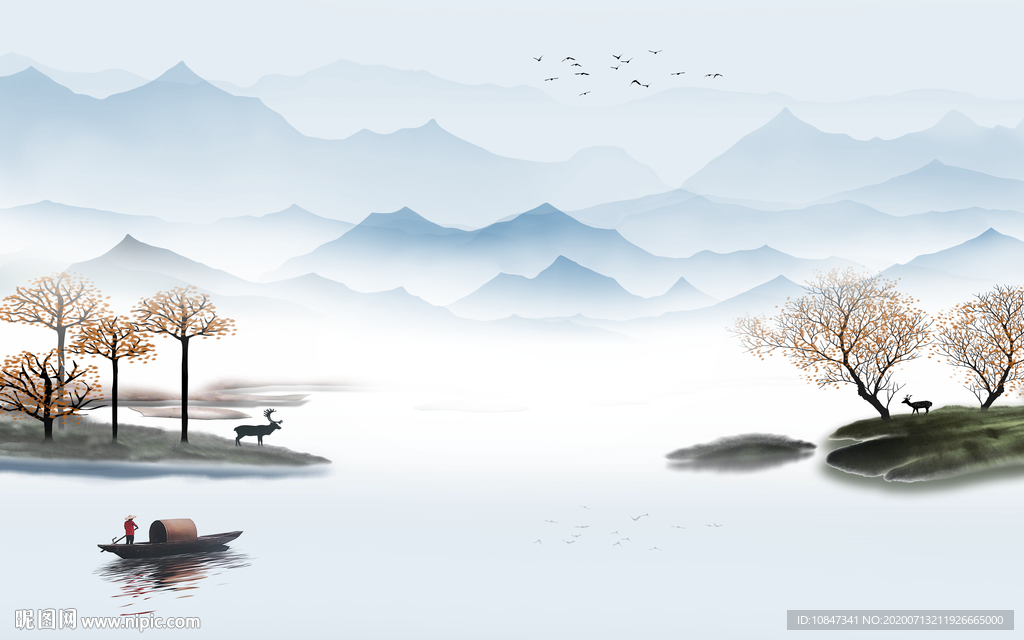 新中式热销新山水画 TIF分层