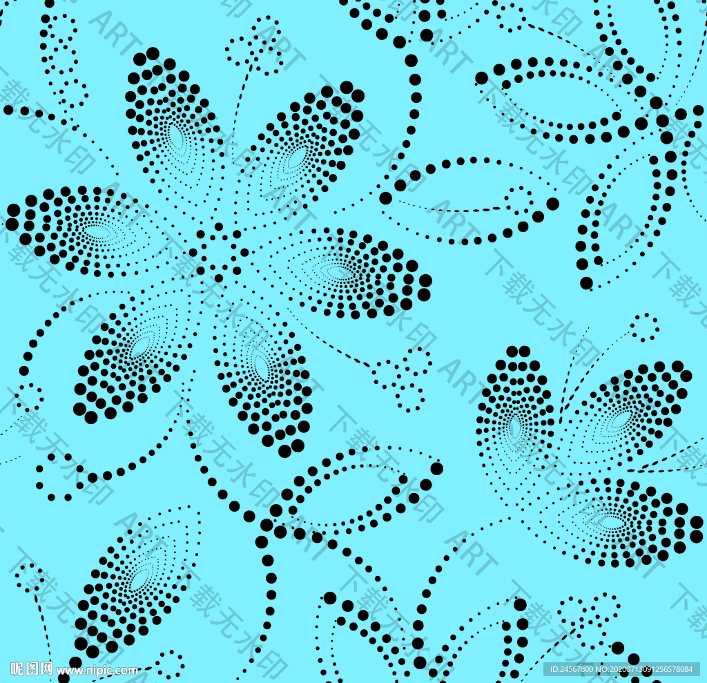 大牌 方巾 点点花 矢量 腰果