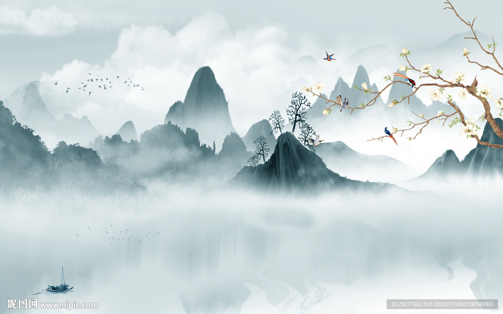 大气新品新山水画 TIF分层