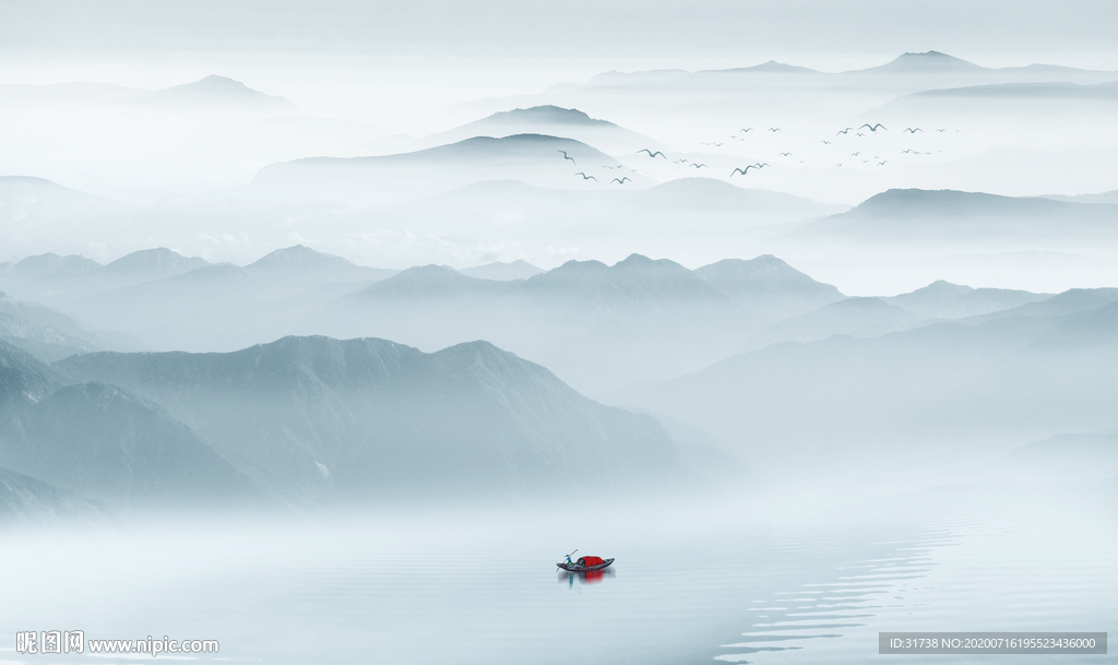 山水画 水墨山水画 意境山水画