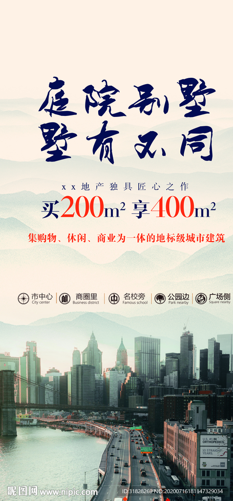 房地产海报 开盘展架 楼盘展架