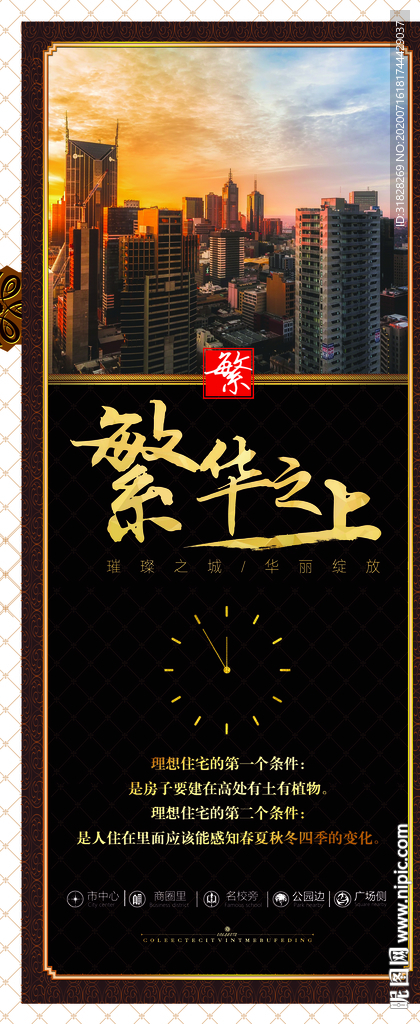 房地产展架 楼盘简介 开盘展架