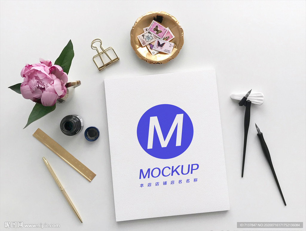 海报明星片插画展示样机