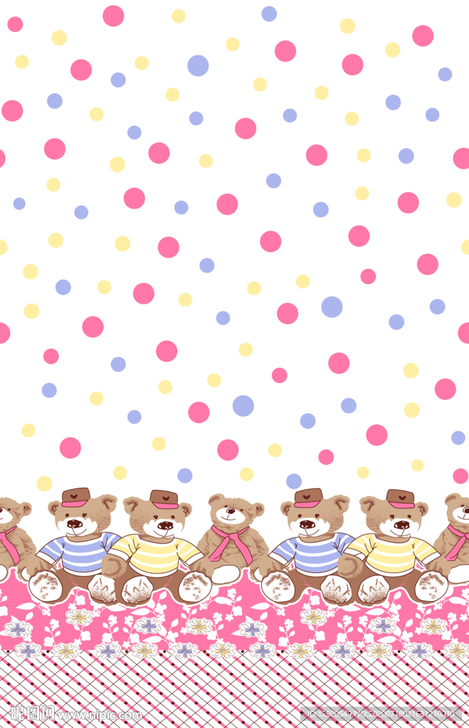 大牌可爱卡通熊定位花