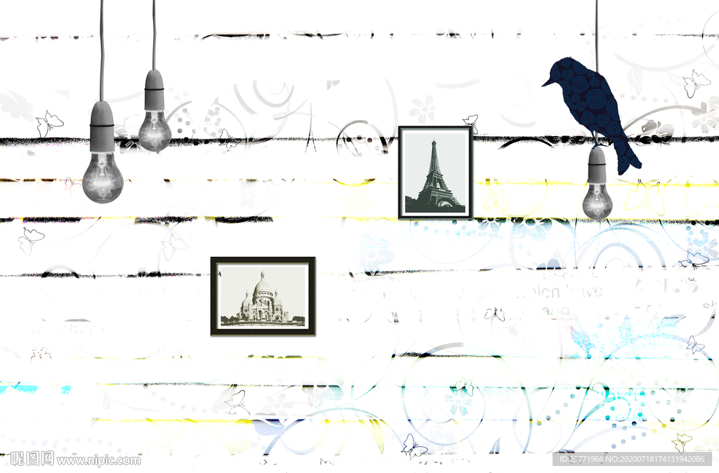 儿童壁纸 卡通壁画 儿童房壁画