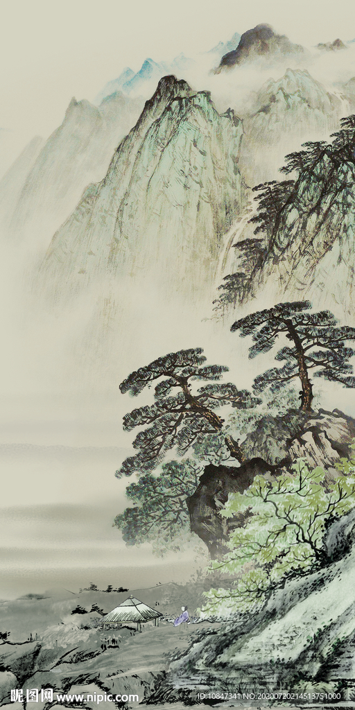 现代高端玄关画 TIF分层