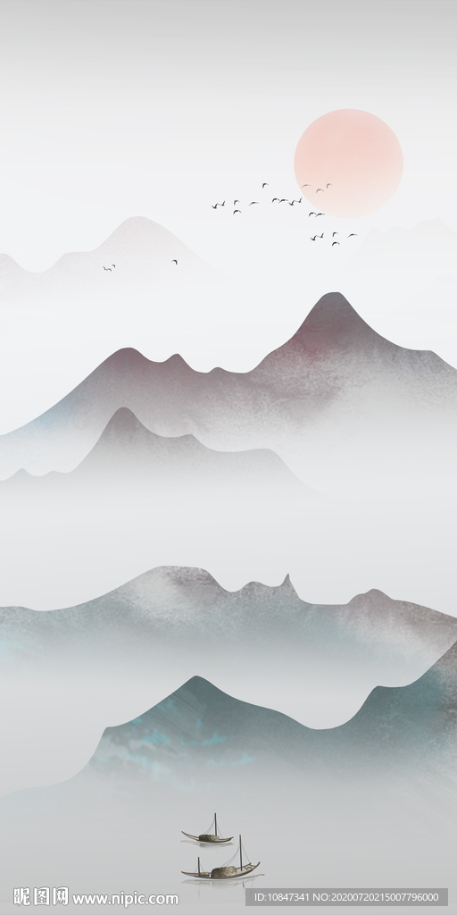 意境新山水玄关图 TIF分层