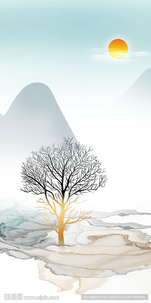 简约高端玄关画 TIF分层