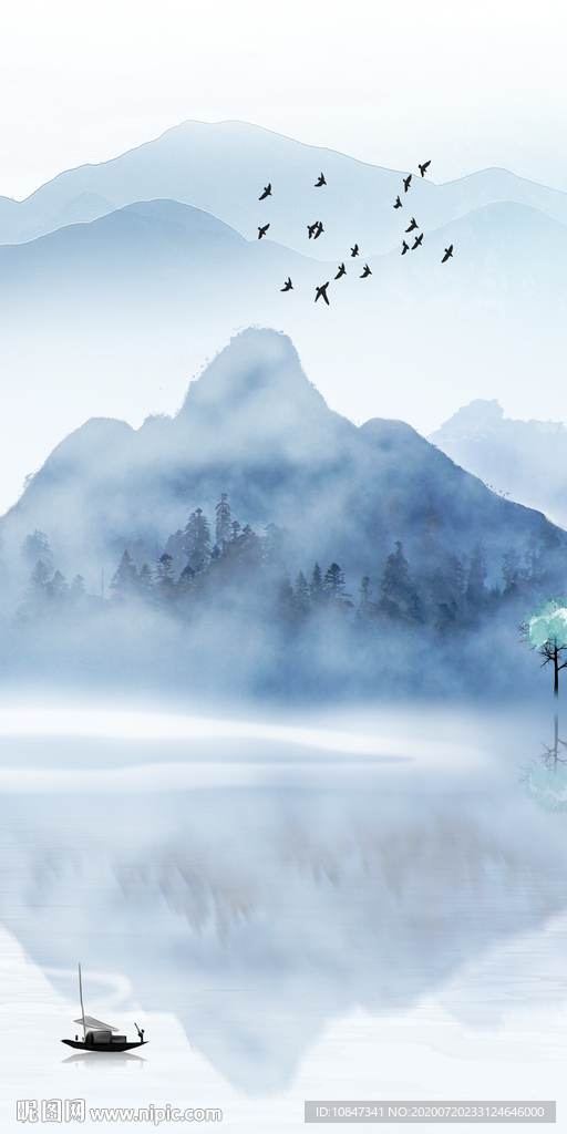 意境 高端玄关画 TIF分层