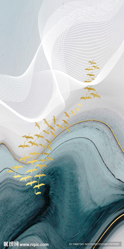 豪华高端玄关画 TIF分层