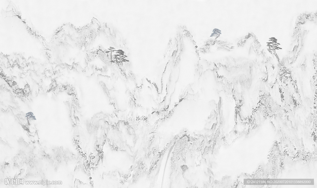 水墨山水大理石