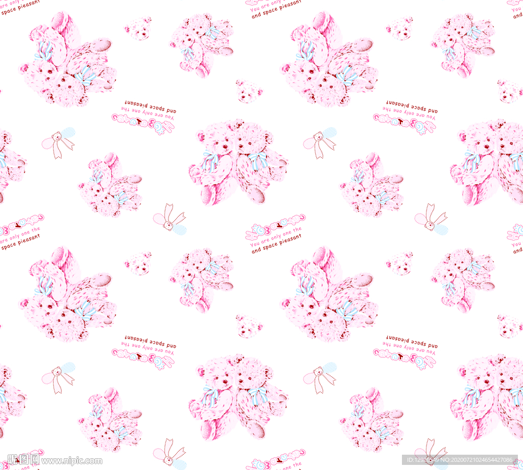 大牌卡通可爱熊仔乱花