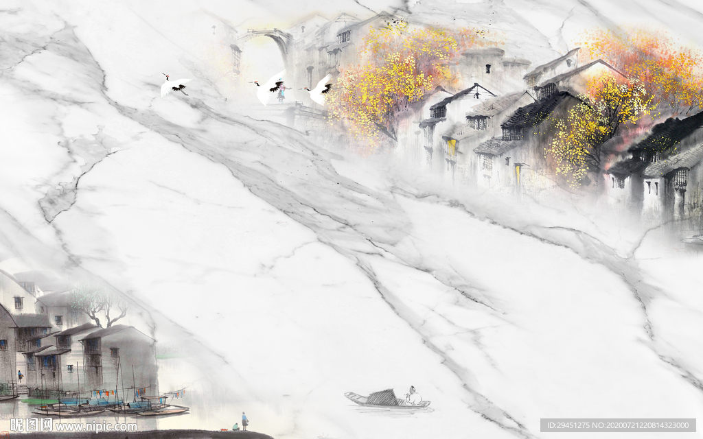 高档 鱼肚白背景墙 TIF分层