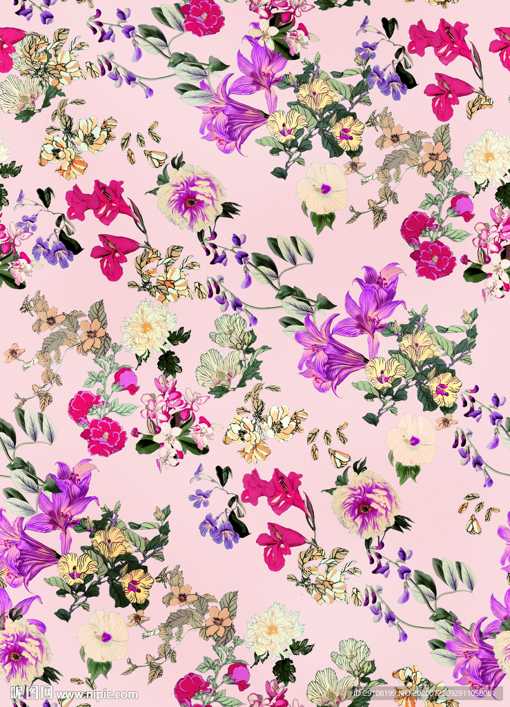 大牌花型 热带花 花卉 手绘花